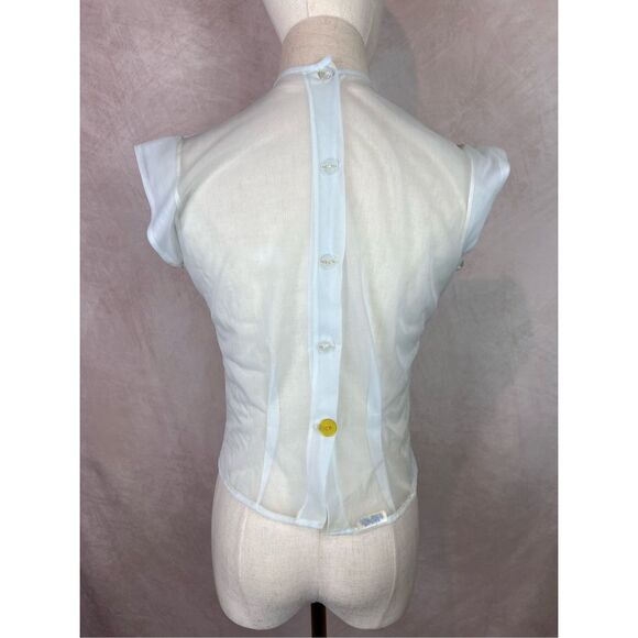 Vintage 1940s 1950s Sheer Top Karyl Lee Baby Blue - Picture 2 of 7